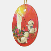  Kittens Een kaars aansteken Keramisch Ornament (Links)