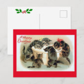 Kittens, een prettige kerst. briefkaart (Voorkant / Achterkant)