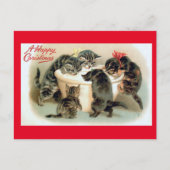 Kittens, een prettige kerst. briefkaart (Voorkant)
