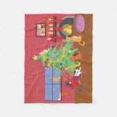 Kittens eerste kerstfeest fleece deken (Voorkant)