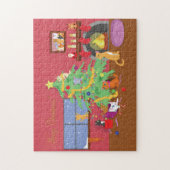Kittens eerste kerstfeest legpuzzel (Verticaal)