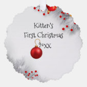 Kittens eerste kerstfeest ornament kaart (Voorkant)