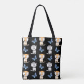 Kittens en Butterflies Tote Bag (Achterkant)
