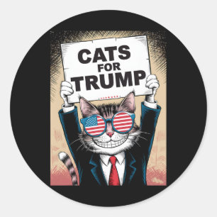 Kittens en eenden voor Trump Vance 2024 Cats voor Ronde Sticker