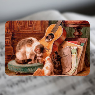 Kittens en Guitar - De Musicians Vintage Magneet