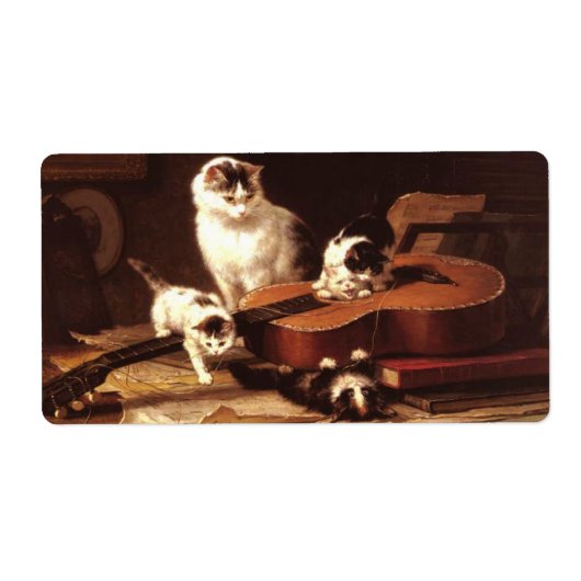 Kittens en Guitar Etiket (Voorkant)