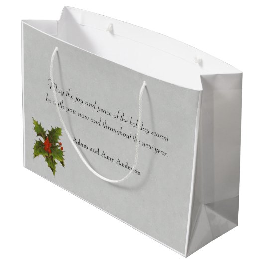  Kittens en Holly gepersonaliseerd Groot Cadeauzakje (Achterkant Gekanteld)