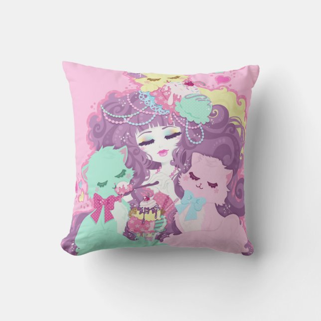 Kittens en Ice Cream - Miss Kika Pillow Kussen (Voorkant)
