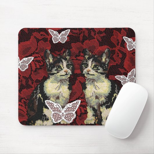 Kittens en Lace Oh My! Muismat (Met muis)