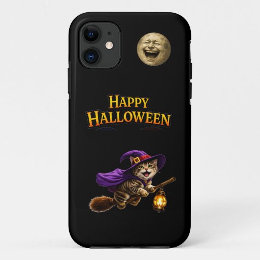 Kittens en lachende maan grillige vrolijke Hallowe Case-Mate iPhone Case (Achterkant)