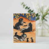 Kittens en Mice's Playtime door Louis Wain Feestdagenkaart (Staand voorkant)