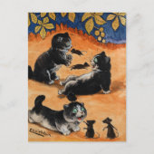 Kittens en Mice's Playtime door Louis Wain Feestdagenkaart (Voorkant)