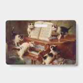 Kittens en Piano Badge (Achterkant)