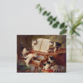 Kittens en Piano Briefkaart (Staand voorkant)