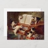 Kittens en Piano Briefkaart (Voorkant / Achterkant)