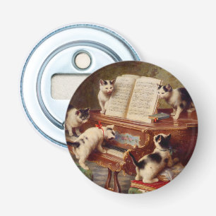 Kittens en Piano Button Flesopener