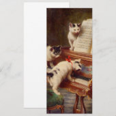 Kittens en Piano Kaart (Voorkant / Achterkant)