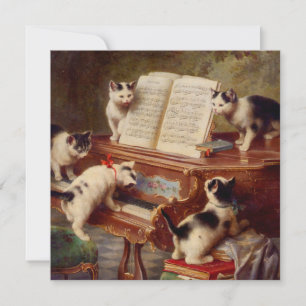Kittens en Piano Kaart