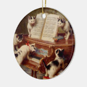 Kittens en Piano Keramisch Ornament (Links)