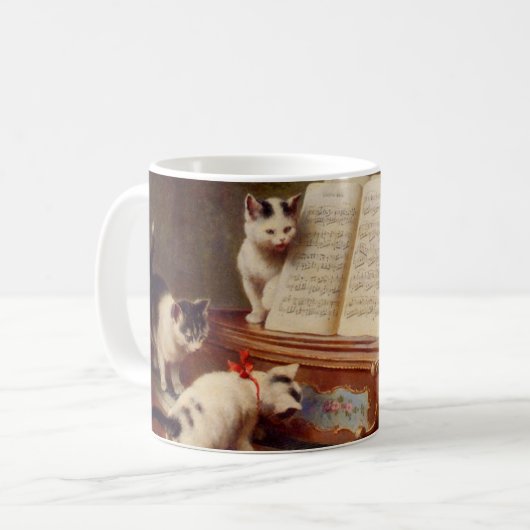 Kittens en Piano Koffiemok (Voorkant links)