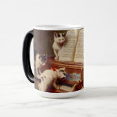 Kittens en Piano Magische Mok (Voorkant links)