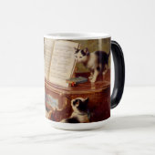 Kittens en Piano Magische Mok (Voorkant rechts)