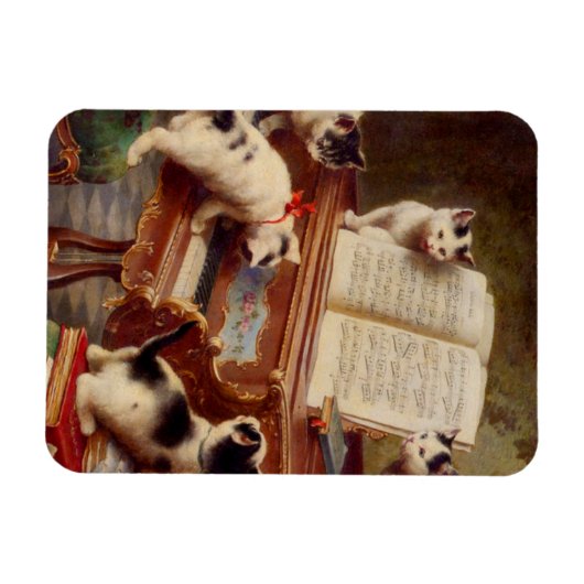 Kittens en Piano Magneet (Horizontaal)