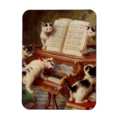 Kittens en Piano Magneet (Verticaal)