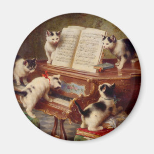 Kittens en Piano Magneet