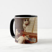 Kittens en Piano Mok (Voorkant links)