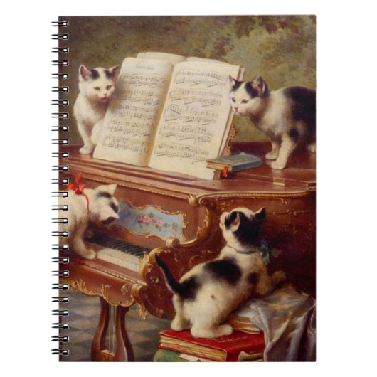 Kittens en Piano Notitieboek (Voorkant)