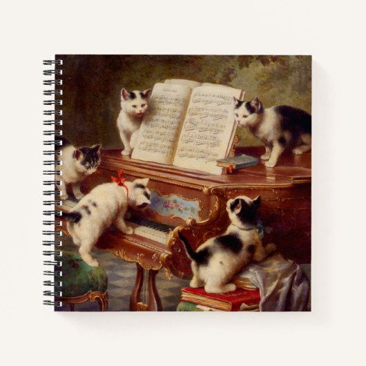Kittens en Piano Notitieboek (Voorkant)