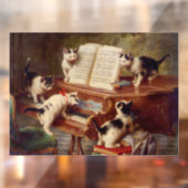Kittens en Piano Raamsticker (Vel 2)