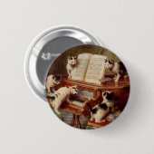 Kittens en Piano Ronde Button 5,7 Cm (Voorkant /achterkant)