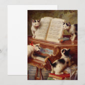 Kittens en Piano Save The Date (Voorkant / Achterkant)