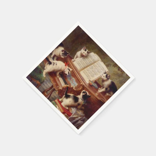 Kittens en Piano Servet (Hoek)