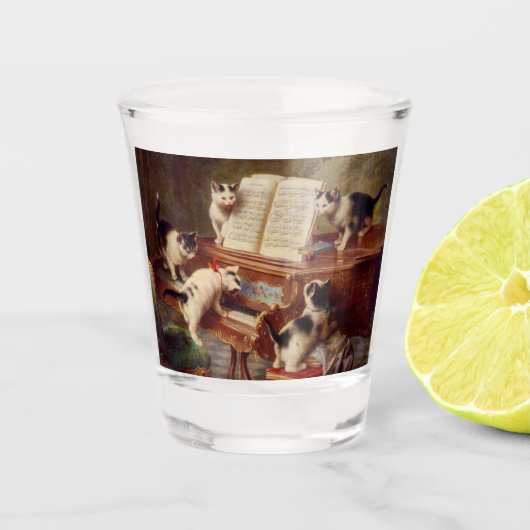 Kittens en Piano Shot Glas (Voorkant)