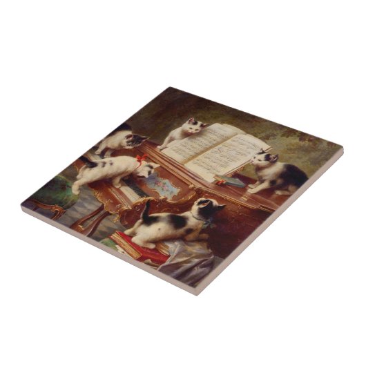 Kittens en Piano Tegeltje (Zijkant)