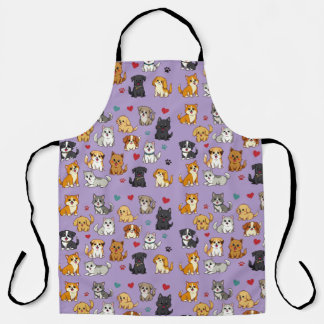 Kittens en Puppies All-Over Print Schort