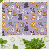 Kittens en Puppies Keukendoek Theedoek (Gevouwen)