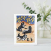 Kittens en Rats, Louis Wain Briefkaart (Staand voorkant)