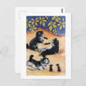 Kittens en Rats, Louis Wain Briefkaart (Voorkant / Achterkant)