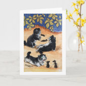 Kittens en Rats, Louis Wain Kaart (Gele Bloem)