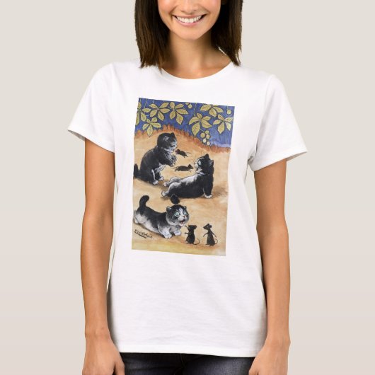 Kittens en Rats, Louis Wain T-shirt (Voorkant)