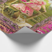 Kittens en Ribbons Victoriaans Cadeaupapier (Hoek)