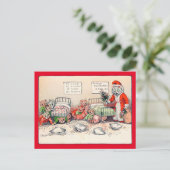 Kittens en Santa Cat, Louis Wain Briefkaart (Staand voorkant)