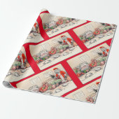 Kittens en Santa Cat, Louis Wain Cadeaupapier (Uitgerold)