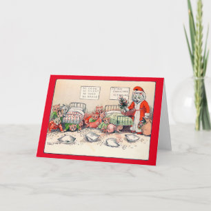 Kittens en Santa Cat, Louis Wain Kaart