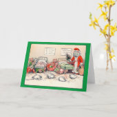 Kittens en Santa Cat, Louis Wain Kaart (Gele Bloem)