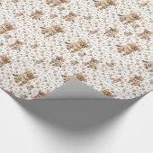 Kittens Floral met glanzende wrapping Cadeaupapier (Hoek)